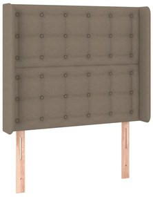 vidaXL Κρεβάτι Boxspring με Στρώμα &amp; LED Taupe 90x190 εκ. Υφασμάτινο