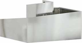 vidaXL Γλάστρα Κήπου Ασημί 80 x 80 x 50 εκ. Επικαλυμμένος Χάλυβας