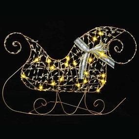 vidaXL LED Ελάφια με 40 LED 5 pcs Χρυσό PET