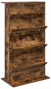 vidaXL Ράφι Περιοδικών με ράφι Καπνιστό Δρύς 70 x 41 x 126 εκ.