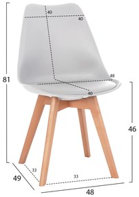 Σετ τραπεζαρίας VEGAS C21184 5τμχ MDF TOP Λευκό &amp; Καρέκλες Λευκό - Φυσικό Οξιάς 120x60x74 εκ.