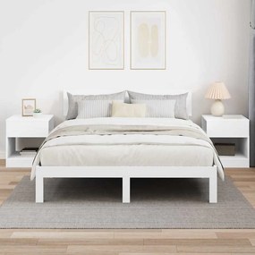 vidaXL End Table 2 pcs Λευκό 40,5 x 40 x 45 εκ Επεξεργασμένο ξύλο