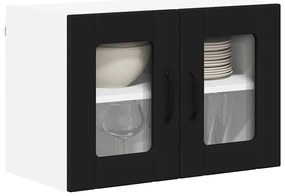 vidaXL Ραφιέρα τοίχου LUCCA 2 pcs Μαύρο 60 x 31 x 40 εκ