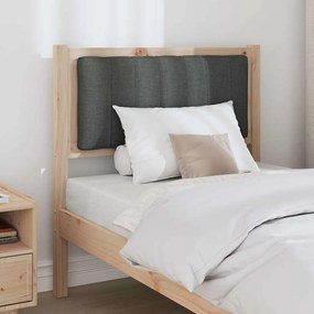 vidaXL Ταπετσαρισμένο κεφαλάρι Καφέ 75 cm Στερεά ξυλεία πεύκου