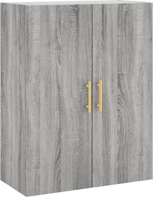 vidaXL Ντουλάπι Γκρι Sonoma 69,5 x 34 x 180 εκ. Επεξεργασμένο Ξύλο