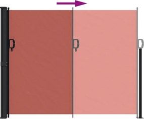 vidaXL Σκίαστρο Πλαϊνό Συρόμενο Τερακότα 160 x 600 εκ.