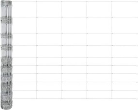 vidaXL Περίφραξη αγρού Ασημί 50 x 1,2 m Γαλβανισμένος χάλυβας