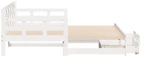 vidaXL Καναπές Κρεβάτι Συρόμενος Χωρίς Στρώμα 80x200 εκ. & Συρτάρια