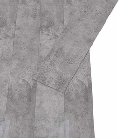 vidaXL Πλάκες Δαπέδου 36 pcs Καφέ Τσιμέντο 5,02 m² PVC