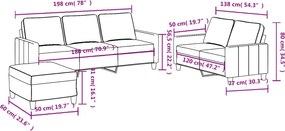 vidaXL Πολυθρόνες Σετ 3 Τεμαχίων Taupe από Ύφασμα με Μαξιλάρια