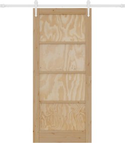 vidaXL Συρόμενη Πόρτα ORKDAL Φυσικό και Λευκό 86 x 198,5 cm