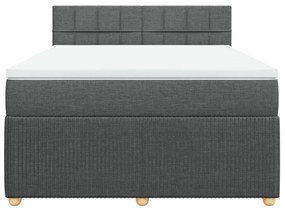 ΚΡΕΒΑΤΙ BOXSPRING ΜΕ ΣΤΡΩΜΑ ΣΚΟΥΡΟ ΓΚΡΙ 140X190 ΕΚ. ΥΦΑΣΜΑΤΙΝΟ 3289752