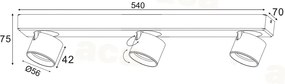 Σποτ Τρίφωτο LED Aca Pluto RA33LEDS54WH White