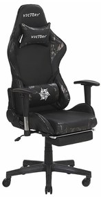 Καρέκλα gaming Berwyn 183, Μαύρο, Γκρι, 124x55x60cm, 22 kg, Με ρόδες, Με μπράτσα, Μηχανισμός καρέκλας: Κλίση | Epipla1.gr