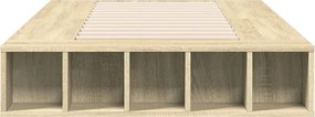 vidaXL Πλαίσιο Κρεβατιού Sonoma Δρυς 75 x 190 εκ. Επεξεργασμένο Ξύλο