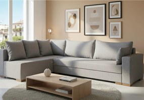 Γωνιακός καναπές Trendy-Δεξιά-285φ 185β εκ.-Γκρι Anoixto