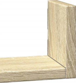 vidaXL Ράφια Τοίχου Σετ 3 Τεμαχίων Sonoma Δρυς Επεξεργασμένο Ξύλο