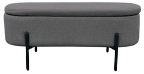 Liberta OVAL ΣΚΑΜΠΟ ΜΕ ΑΠΟΘ/ΚΟ ΧΩΡΟ ΓΚΡΙ 95x36xH43cm 95x36xH43cm 16-0806