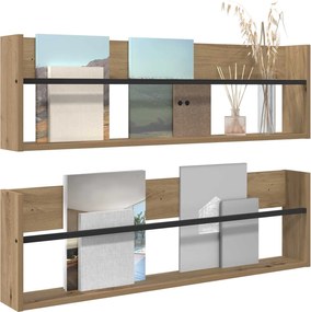 vidaXL Ράφι Περιοδικών με ράφι 2 pcs Artisan Oak 100 x 12 x 30 εκ