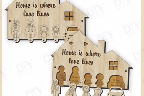 Intra απο ξύλο plywood 3mm-4mm πάχος - Funny Saying Κλειδιά 5 πλήκτρων  Δίασταση 4x4 cm INTRAFABR-125395698