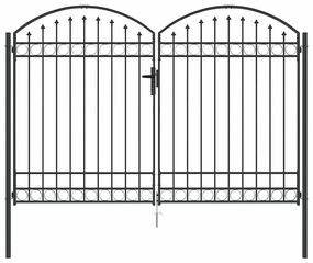 vidaXL Πύλη Φράχτη Άλλο Γκρι 300 x 200 cm Ατσάλι