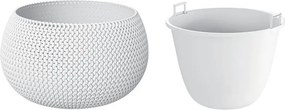 Κασπώ - Γλάστρα (Φ47.8x30) Marhome Splofy 2 Σε 1 Λευκό 09-DKSP480-S449