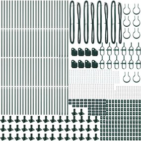 vidaXL Στύλος Περιφράξεων 52 pcs Γκρι 3,2 x 3,2 x 68,5 εκ