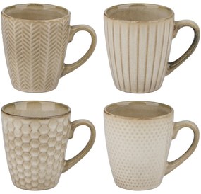 Κούπα Reactive Glaze Μπεζ Σε 4 Σχέδια
