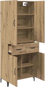 vidaXL Highboard Artisan Oak 69,5 x 34 x 180 εκ. Επεξεργασμένο ξύλο