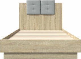 vidaXL Κρεβάτι με Κεφαλάρι Sonoma Δρυς 80 x 200 cm Επεξεργασμένο Ξύλο