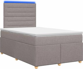 vidaXL Κρεβάτι box spring με στρώμα Taupe 120 x 190 cm Ύφασμα