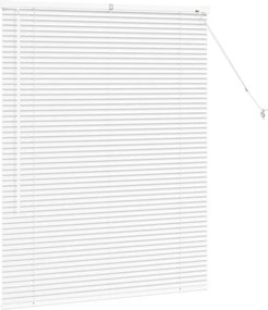 vidaXL Βενετσιάνικες Ρόδες Λευκό 130 x 100 cm Αλουμίνιο