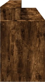 vidaXL Γραφείο με LED Καπνιστή δρυς 200x55x91 εκ. Επεξεργ. Ξύλο