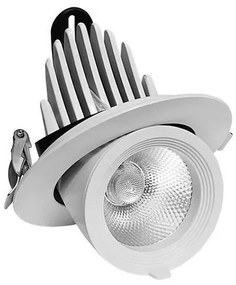 Φωτιστικό Σποτ Χωνευτό Με Κινητή Βάση LED 20W IP22 3CCT Pro 145-65022 Eurolamp-145-65022-Λευκό 145-65022