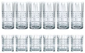 Ποτήρια Νερού & Ουίσκι Highland Square (Σετ 12Τμχ) 101754NACH Clear Νachtmann Crystal