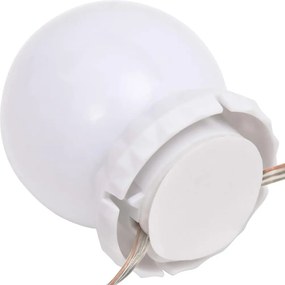 vidaXL Φωτιστικά Καθρέφτη με 8 LED Λάμπες Θερμό και Ψυχρό Λευκό