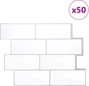 vidaXL Πλακάκι Subway 20 pcs Λευκό Γκρι 29 x 21 εκ