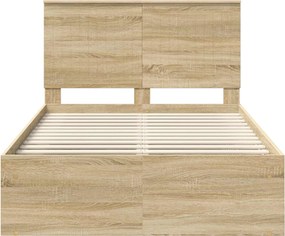 vidaXL Σκελετός Κρεβατιού Sonoma Δρυς 120 x 200 cm