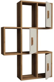 Ραφιέρα Τοίχου Flora 845HCT1602 50x20x112,6cm Walnut-Cream