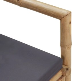 vidaXL Παγκάκι Κήπου 115 εκ. από Μπαμπού με Μαξιλάρια
