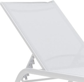 Ξαπλώστρα Jaipur pakoworld αλουμίνιο λευκό-textilene λευκό