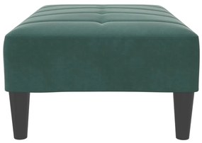 vidaXL Υποπόδιο Σκούρο Πράσινο 77x55x31 εκ. Βελούδινο