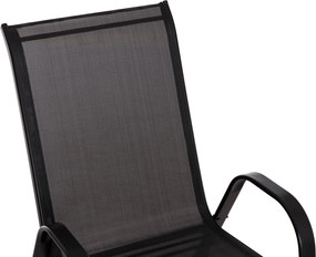 ΣΕΤ ΤΡΑΠΕΖΑΡΙΑΣ 5ΤΜΧ BRUNO HM5201.03 ΜΑΥΡΟ ΜΕΤΑΛΛΙΚΟ & TEXTILENE