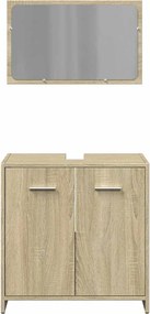 vidaXL Σετ Επίπλων Μπάνιου 2 Τεμαχίων Sonoma Δρυς Επεξεργασμένο Ξύλο