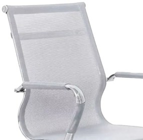 Καρέκλα γραφείου εργασίας Noctis pakoworld λευκό ύφασμα mesh 55.5x48x88εκ