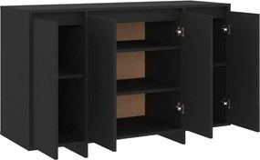 vidaXL Συρταριέρα Μαύρη 120 x 41 x 75 εκ από Μοριοσανίδα