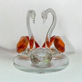 Stewehome Σετ 2 τεμαχίων καρδιές από γυαλί 7x10 cm