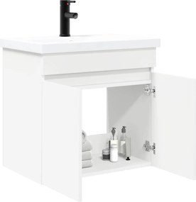 vidaXL Μονάδα μπάνιου με βρύση Λευκό 61 x 40 x 74,5 εκ.