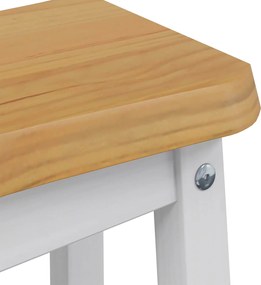 vidaXL Μπαρ σκαμπό EKAI 2 τμχ. Λευκό 40 x 29 x 45,5 εκ