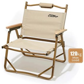 Καρεκλάκι Παραλίας NEW CAMP KERMIT CHAIR Μπεζ Polyester/Μέταλλο 52x43x62cm